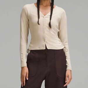 LULULEMON SIDE CINCH RIBBED CARDIGAN TRENCH SIZE 10